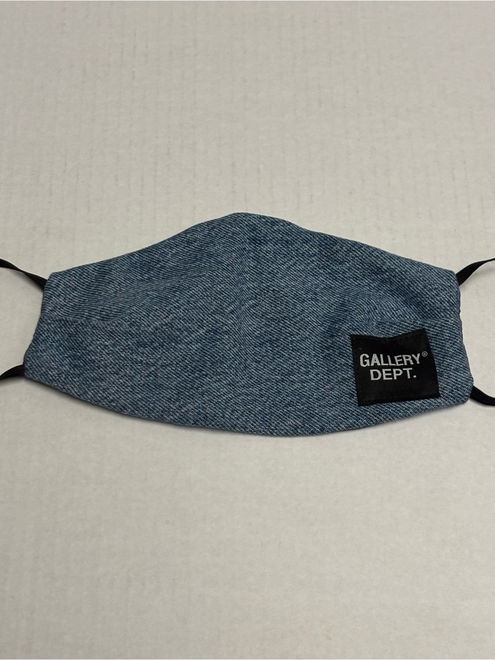 GALLERY DEPT. Blue Vintage Denim Cloth Face Mask With Black Ear Loops